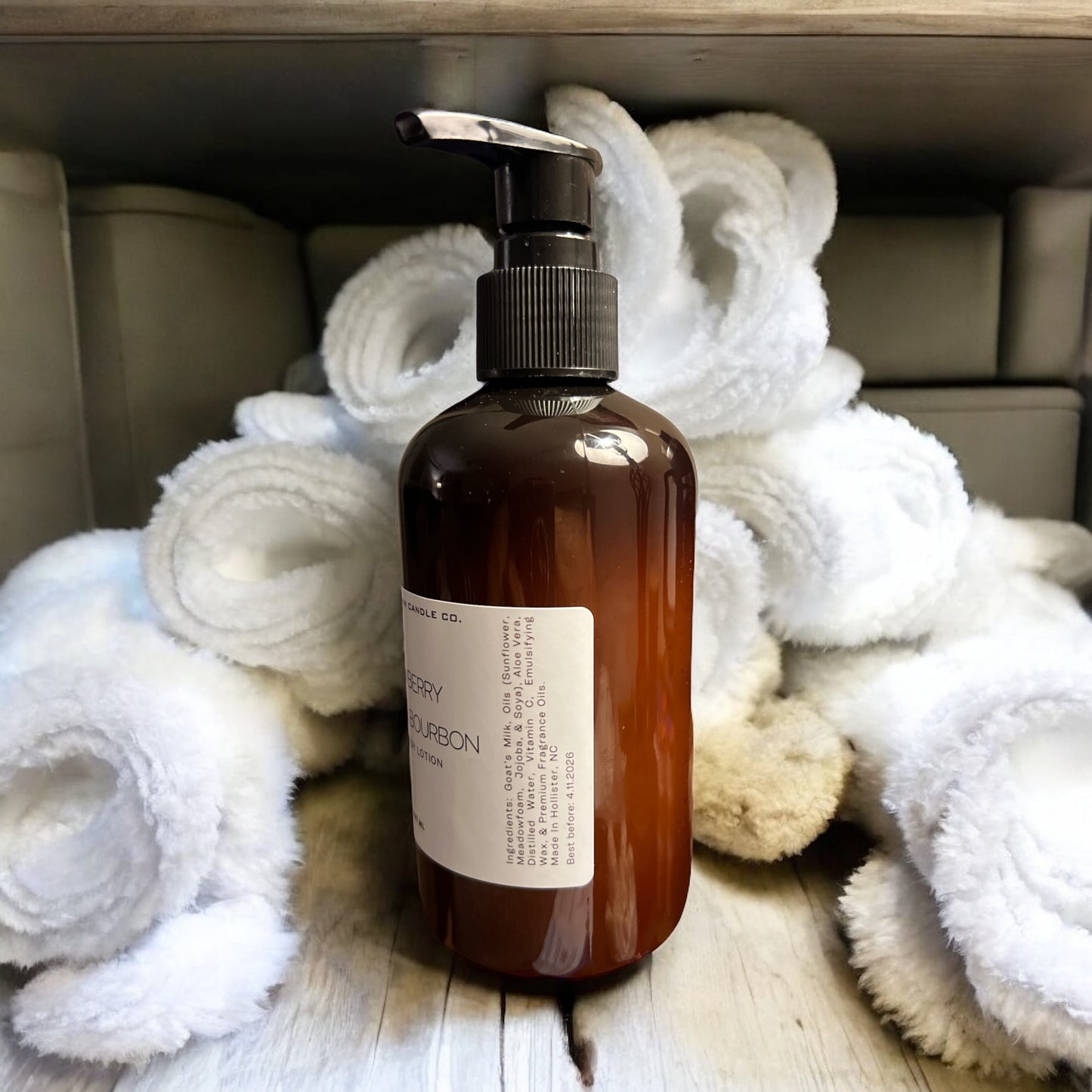 Strawberry Vanilla + Bourbon Hand & Body Lotion- 8 oz
