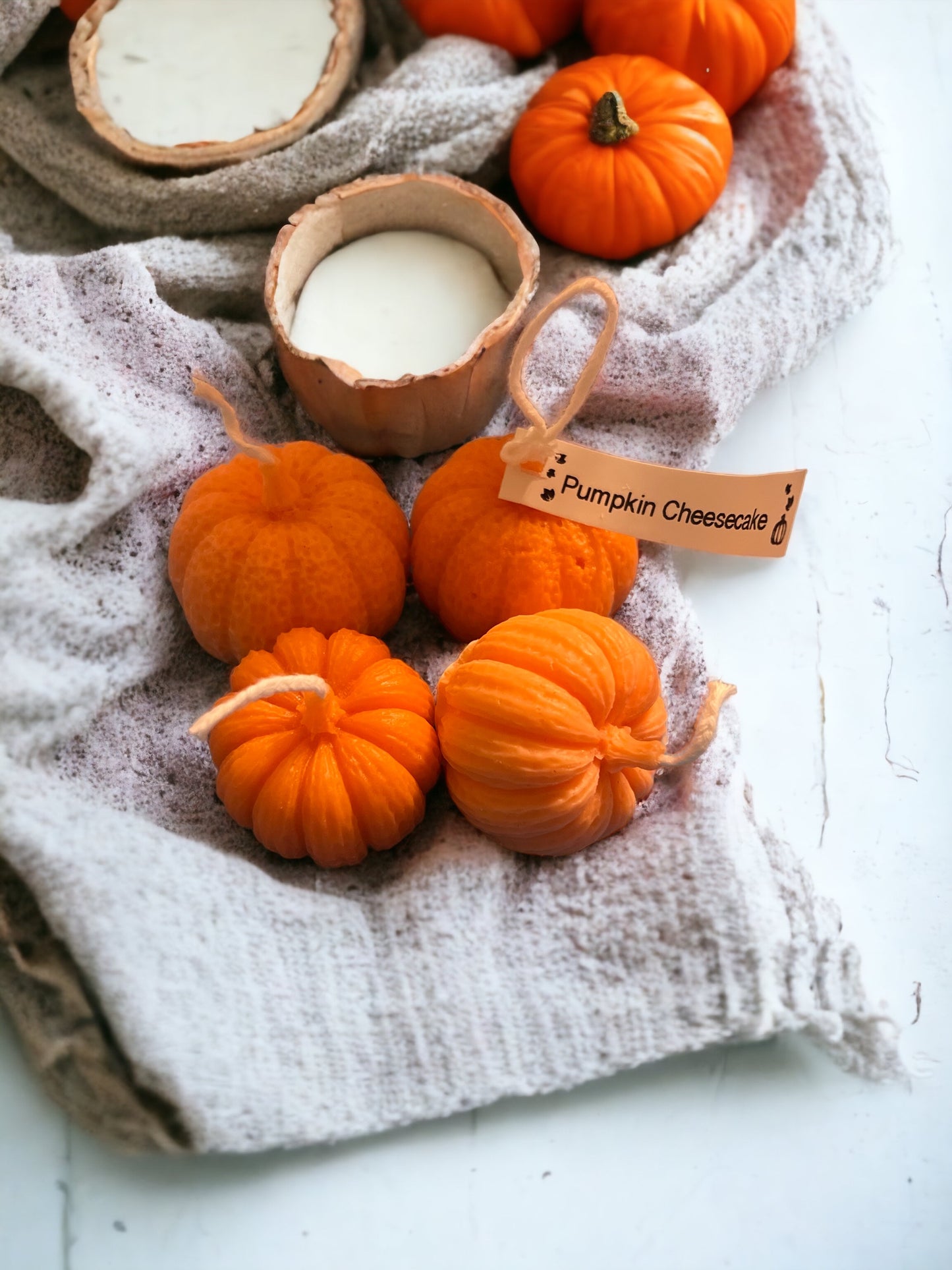 Mini Pumpkin Cheesecake Candles